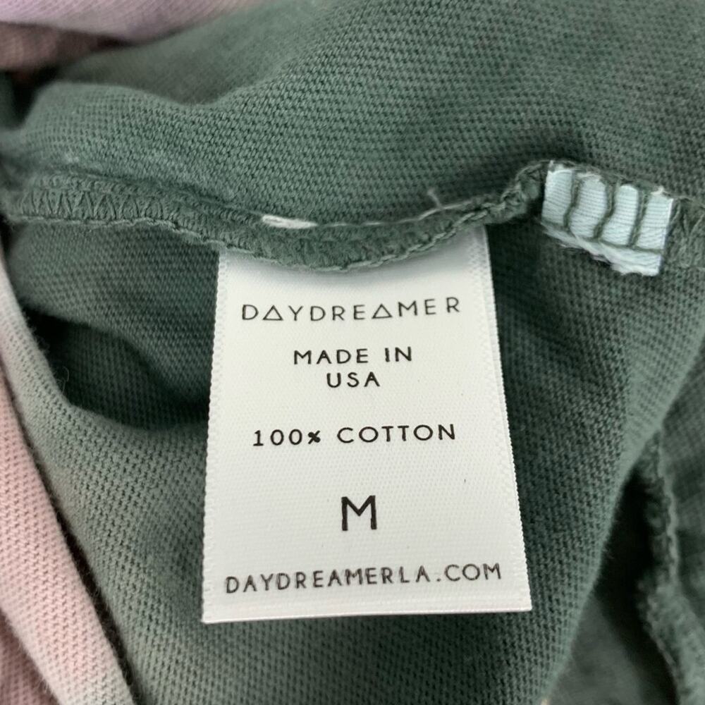 Daydreamer Cotton Tie Dye Long Sleeve Tee Shirt Medium Purple Tan‎ Green - Picture 6 of 8